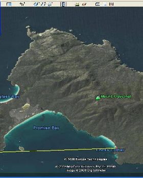 Map of Freycinet Peninsula. N is left