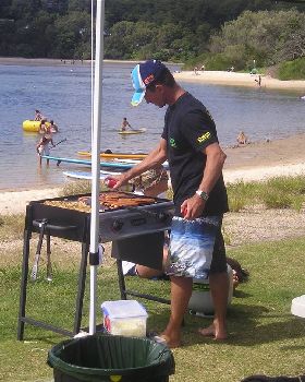 Mike busy on the bbq