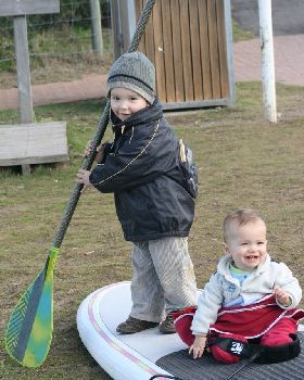 My boys getting into the gear.