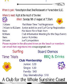 Sunshine Coast Stand Up Paddle Club Flyer