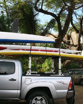 Toyota with boards