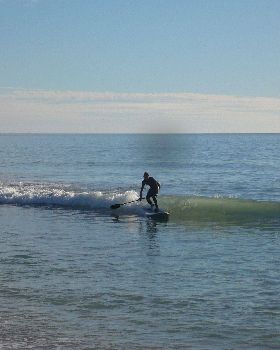 Surfing inside the bay