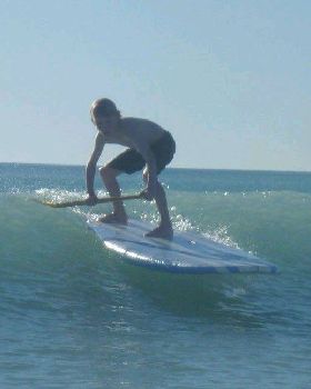 robbie surfing
