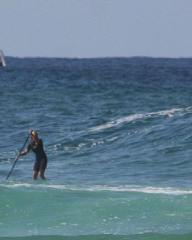 esther ready for takeoff and a humpback  claps his support......