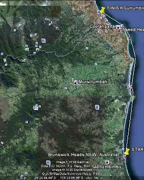 1.2010  Molokai Training Brunswick Heads to Currunbin Alley 52km