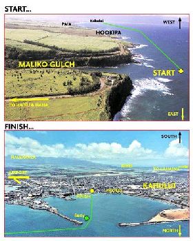 12. b. Maliko Gulch 15.35km's or 9.54 ilesarial course map