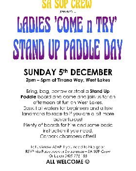 Flyer for Ladies SUP day