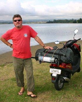 Pete Trickett travelling with his Red Air