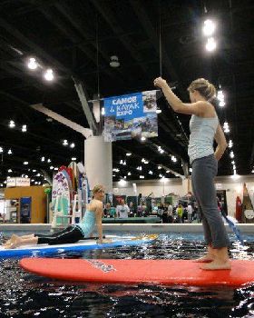 Indoor SUP demo in Vancouver