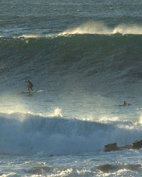 paddling in