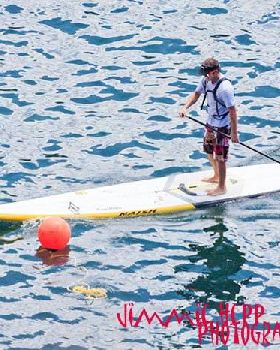 Andy Davies finishing leg 2 of Mormaii Triple Crown