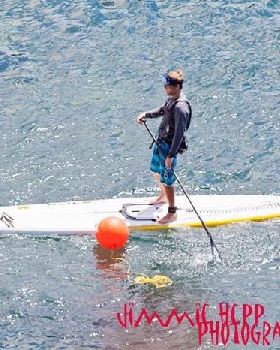 Sam Parker finishing leg 2 of Mormaii Triple Crown