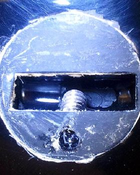 FCS fin slot on a Savenplay SUP board - screw glassed in and resin spill in slot
