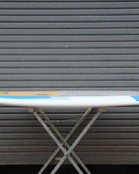 Phil with his 8'10" x 33.5" x 150 ltr timber deck Fun Board SUP