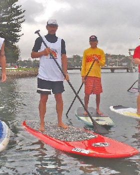 Paddling with "Gerry Lopez"!