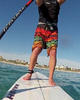 First paddle stroke...