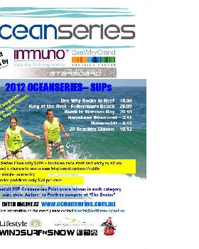 Sydney SUP Oceanseries Flyer 2012