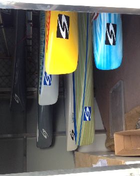 surftech race sups in trailer