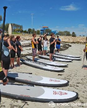 Surfing WA SUP lesson