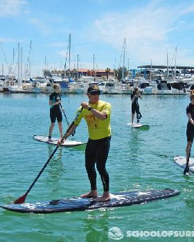 Surfing WA SUP lesson
