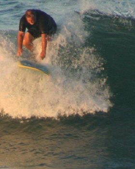 "Popping up" at 138 kg was a struggle... but I could still surf