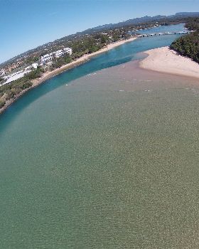 Sand bank inside the creek