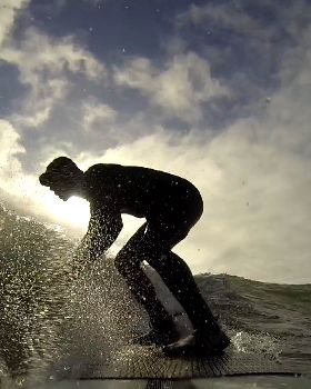 riding my new Hobie 8'4 CM RAW Sup