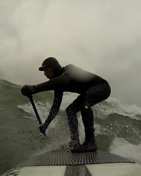 riding my new Hobie 8'4 CM RAW Sup