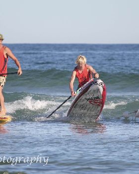 Toby Cracknell and Kai Bates coming up to the first inside buoy.