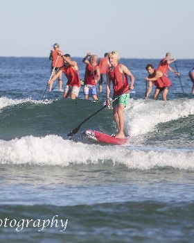 Toby Cracknell and Kai Bates coming up to the first inside buoy.