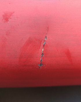 Nice perfect slice completely through