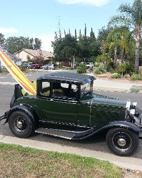 model a coupe and board