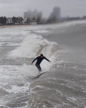 storm waves in Port Phillip