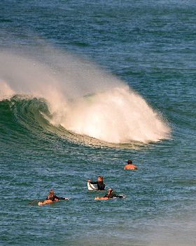 Surfers at Dreamtime Beach
