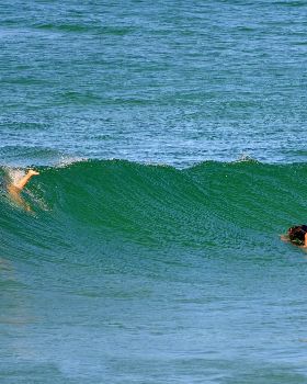 Surfers at Dreamtime Beach