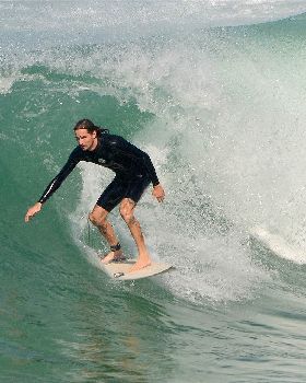 Surfers at Dreamtime Beach