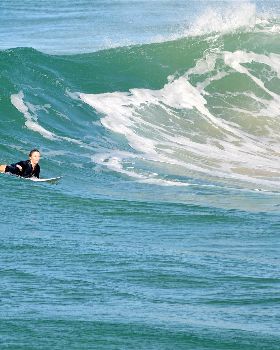 Surfers at Dreamtime Beach