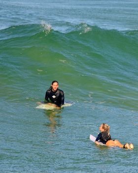 Surfers at Dreamtime Beach