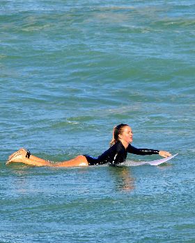 Surfers at Dreamtime Beach