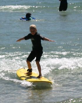 Kasey 6years old first surf
