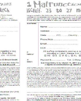 2011 Malfunction Entry Form