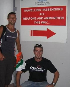One of the first signs we noticed at PNG airport