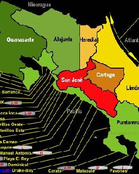 surf map costa rica