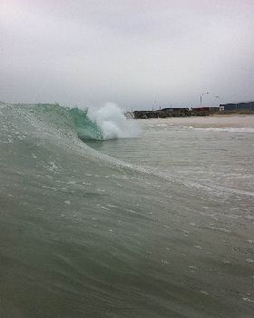 Sandtracks shorebreak