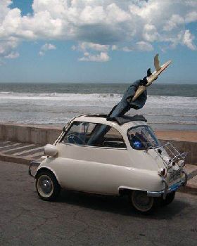 Leo Isetta And Surfboard
