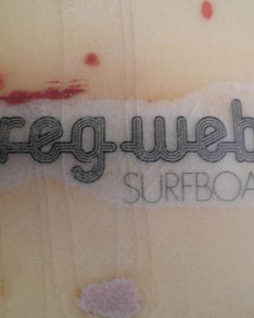 Greg Webb surfboard