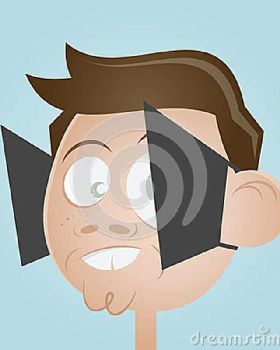 illustration-cartoon-man-blinkers-pale-blue-background-29940860