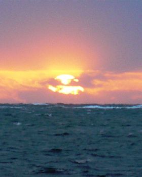 sunset over the sea