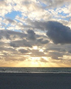 sunset over the sea