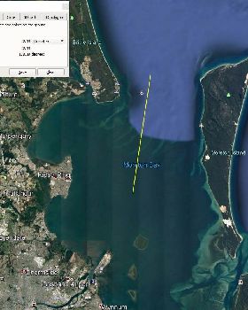 Moreton Bay Distance from Spitfire to Inner Beacon